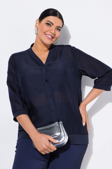 Ulla Popken 841127 Bluză Bleumarin - Ulla Popken - Ulla Popken Îmbrăcăminte Plus-Size