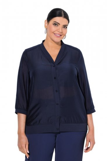 Ulla Popken 841127 Bluză Bleumarin - Ulla Popken - Ulla Popken Îmbrăcăminte Plus-Size