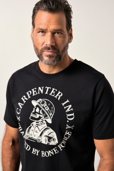 JP1880 T-Shirt Chest Print Bone Force Black - Tricouri - Tricouri Bărbați Mărimi Mari
