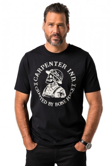 JP1880 T-Shirt Chest Print Bone Force Black - Tricouri - Tricouri Bărbați Mărimi Mari