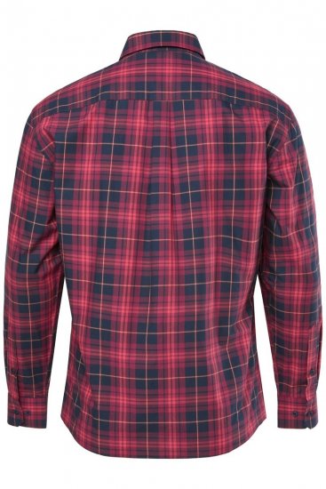 JP1880 Checked Shirt Long Sleeve Red - Cămăși - Cămăși Bărbați Mărimi Mari
