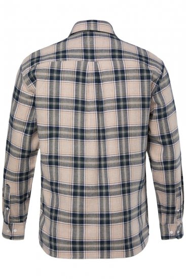 JP1880 Checked Flannel Shirt Long Sleeve Dark Dusty Pink - Cămăși - Cămăși Bărbați Mărimi Mari