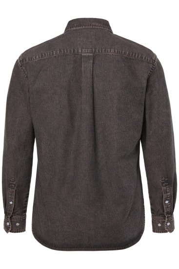 JP1880 Denim Shirt Flexnamic Dark Brown - Cămăși - Cămăși Bărbați Mărimi Mari
