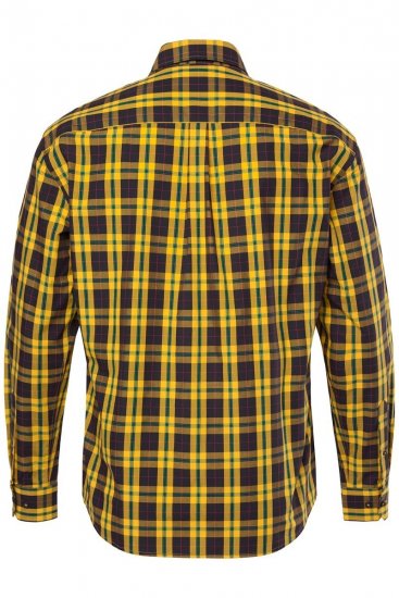 JP1880 Checked Shirt Long Sleeve Kent Collar Curry - Cămăși - Cămăși Bărbați Mărimi Mari