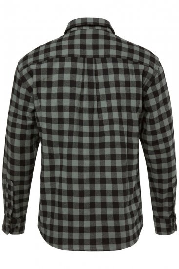 JP1880 Checked Flannel Shirt Long Sleeve Eucalyptus Green - Cămăși - Cămăși Bărbați Mărimi Mari