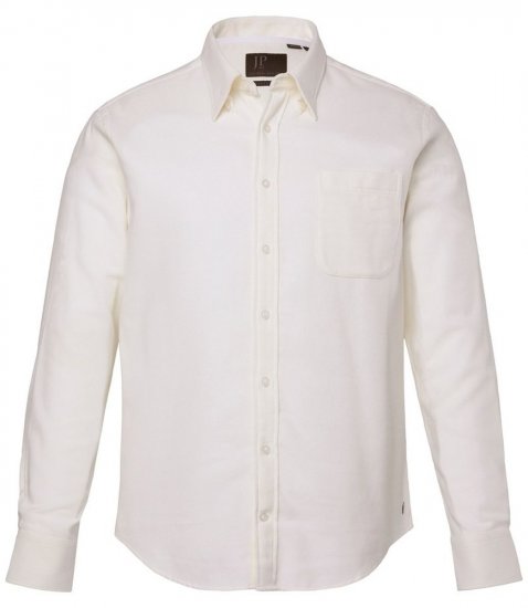 JP1880 Checked Flannel Shirt Long Sleeve Creamy White - Cămăși - Cămăși Bărbați Mărimi Mari