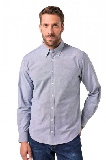 JP1880 Oxford Shirt Long Sleeve Denim Blue - Cămăși - Cămăși Bărbați Mărimi Mari