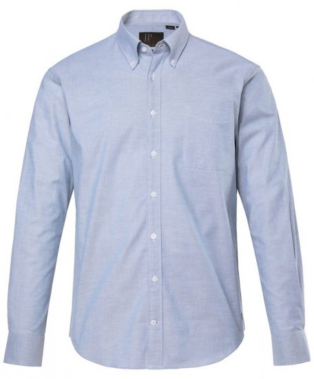 JP1880 Oxford Shirt Flexnamic Long Sleeve Ash Turquoise - Cămăși - Cămăși Bărbați Mărimi Mari
