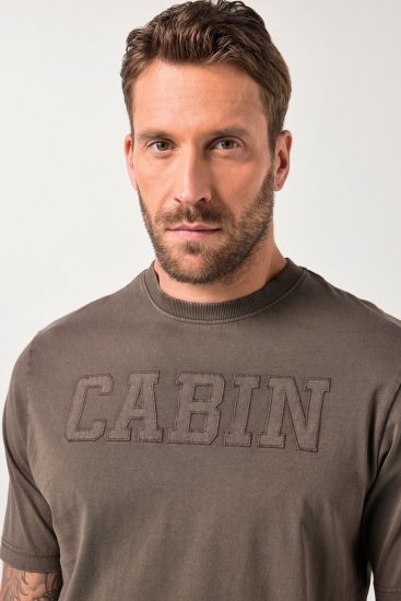 JP1880 T-Shirt Short Sleeve Cabin Mahogany Brown - Tricouri - Tricouri Bărbați Mărimi Mari