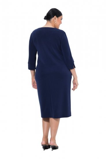 Ulla Popken 841952 Rochie hanorac cu decolteu în V Bleumarin - Rochii - Rochii pentru toate mărimile