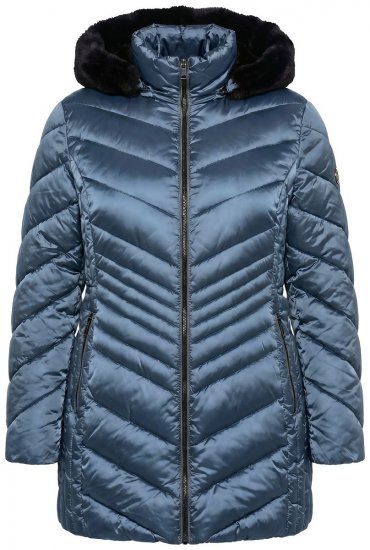 Ulla Popken 842013 Geacă matlasată Albastru denim - Geci - Jachete de damă marimi mari