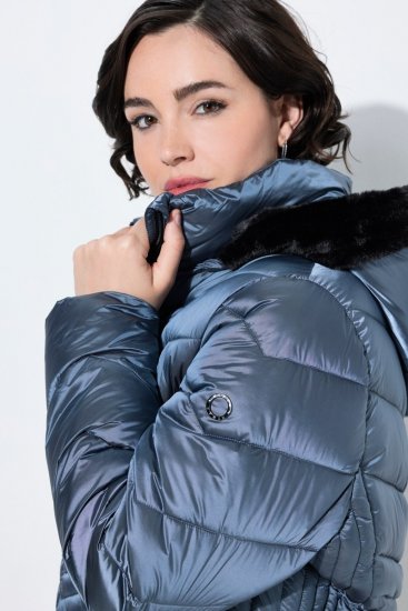 Ulla Popken 842013 Geacă matlasată Albastru denim - Geci - Jachete de damă marimi mari