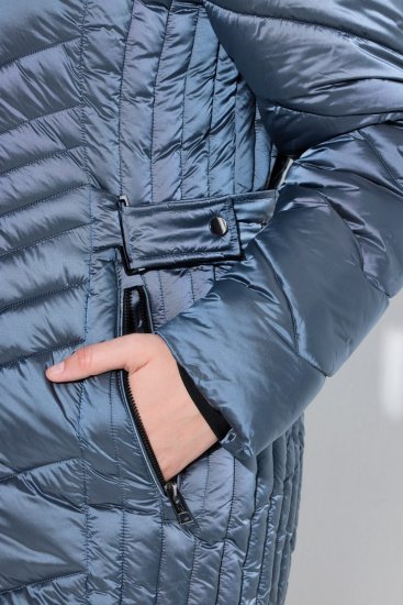 Ulla Popken 842013 Geacă matlasată Albastru denim - Geci - Jachete de damă marimi mari