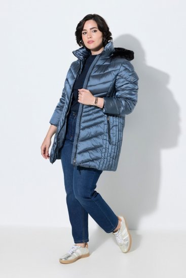 Ulla Popken 842013 Geacă matlasată Albastru denim - Geci - Jachete de damă marimi mari