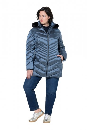 Ulla Popken 842013 Geacă matlasată Albastru denim - Geci - Jachete de damă marimi mari
