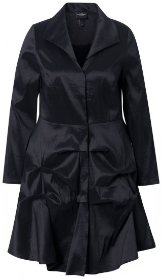 Ulla Popken 842028 Sacou peplum cu pliuri Neagră - Sacouri - Sacouri în Mărimi Mari pentru Femei