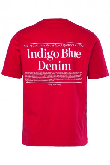 Men+ 500 Tricou Indigo Blue Denim Roșu închis - Tricouri - Tricouri Bărbați Mărimi Mari