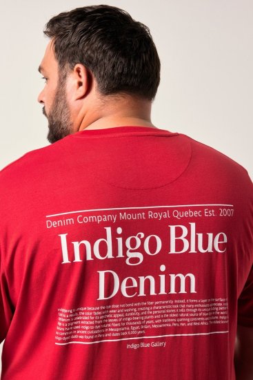 Men+ 500 Tricou Indigo Blue Denim Roșu închis - Tricouri - Tricouri Bărbați Mărimi Mari