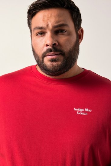 Men+ 500 Tricou Indigo Blue Denim Roșu închis - Tricouri - Tricouri Bărbați Mărimi Mari