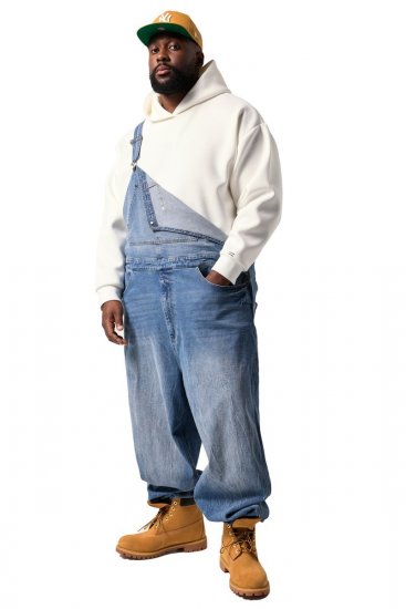 JP1880 842648 Salopetă de blugi cu croială lejeră Albastru denim - Blugi & pantaloni - Blugi & Pantaloni Bărbați Mărimi Mari
