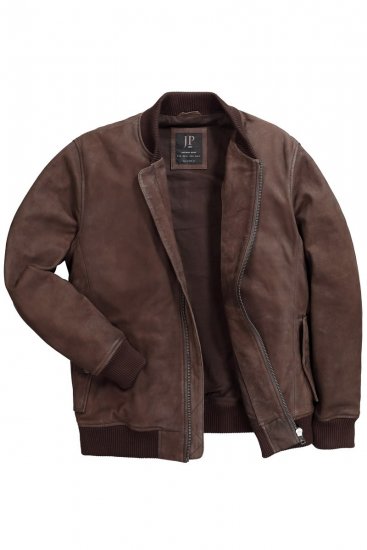 JP1880 Jacket Buffed Nubuck Lamb Leather Brown - Geci - Geci Bărbați Mărimi Mari