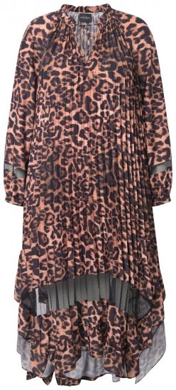 Ulla Popken 842979 Rochie cu imprimeu animal Maro - Rochii midi - Rochii midi la marimi mari