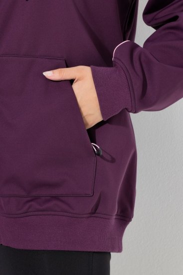 Ulla Popken 843186 Geacă softshell hidrofugă cu reflectorizante Roșu vin - Geci - Jachete de damă marimi mari
