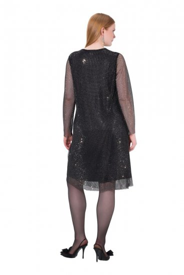 Ulla Popken 843232 Rochie cu paiete Gri - Rochii de seară - Rochii de seară marimi mari