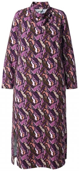 Ulla Popken 843358 Rochie hanorac imprimată Prună - Rochii din molton - 