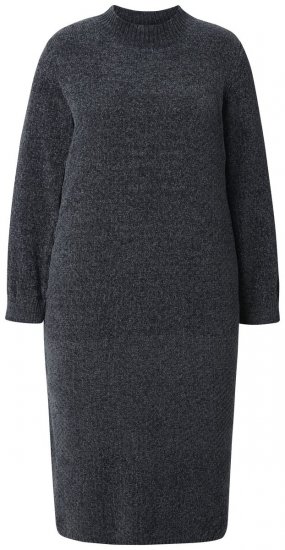 Ulla Popken 843592 Rochie cu mânecă lungă Antracit - Rochii tricotate - 