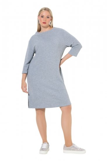 Ulla Popken 843999 Rochie cu mânecă 3/4 Gri melanj - Rochii - Rochii pentru toate mărimile