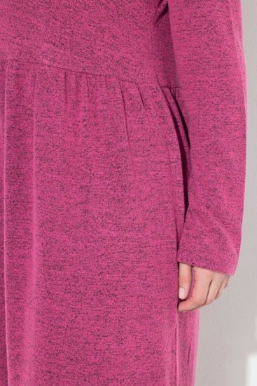 Ulla Popken 844233 Rochie tricotată cu mânecă lungă Roșu fructe de pădure - Rochii tricotate - 