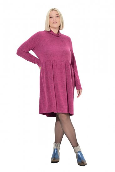 Ulla Popken 844233 Rochie tricotată cu mânecă lungă Roșu fructe de pădure - Rochii tricotate - 