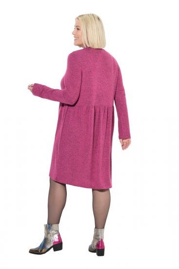 Ulla Popken 844233 Rochie tricotată cu mânecă lungă Roșu fructe de pădure - Rochii tricotate - 