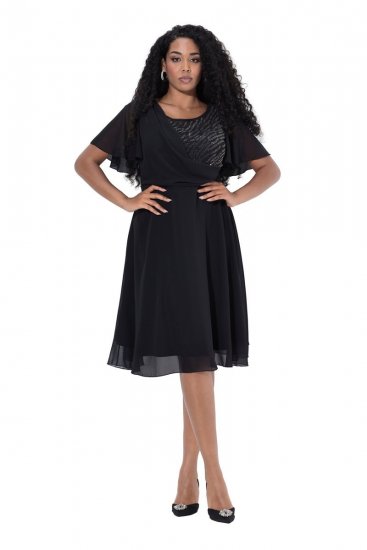 Ulla Popken 844356 Rochie de seară Neagră - Rochii de seară - Rochii de seară marimi mari