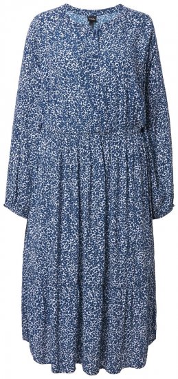 Ulla Popken 844594 Rochie midi cu flori Bleumarin - Rochii midi - Rochii midi la marimi mari