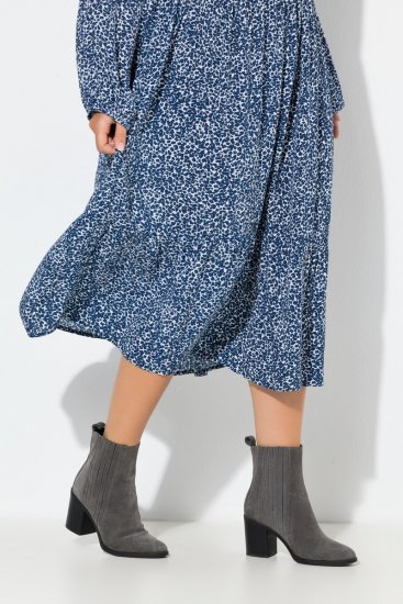 Ulla Popken 844594 Rochie midi cu flori Bleumarin - Rochii midi - Rochii midi la marimi mari