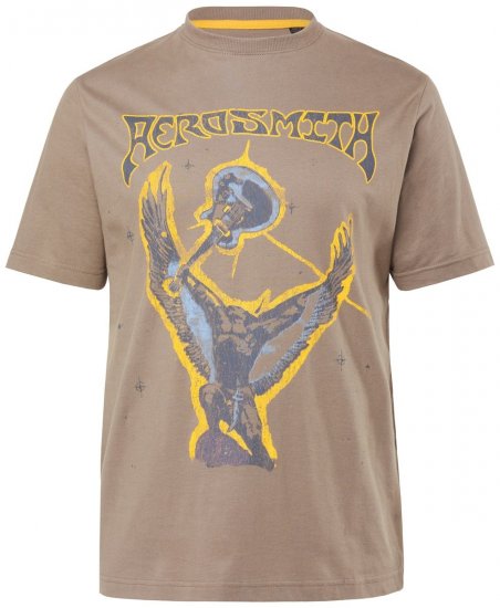 JP1880 844644 Aerosmith Tricou Taupe închis - Tricouri cu trupe - Tricouri cu formații rock