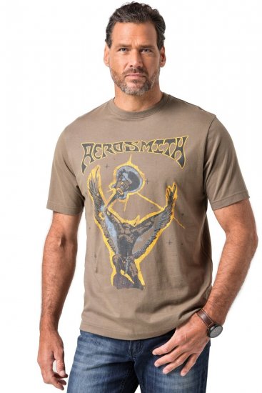 JP1880 844644 Aerosmith Tricou Taupe închis - Tricouri cu trupe - Tricouri cu formații rock