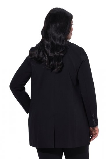 Ulla Popken 844842 Sacou din jerseu Neagră - Sacouri - Sacouri în Mărimi Mari pentru Femei