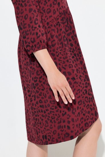 Ulla Popken 844945 Rochie din jerseu în formă de A cu decolteu în V Prună - Rochii din jerseu - 