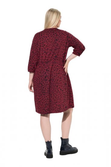 Ulla Popken 844945 Rochie din jerseu în formă de A cu decolteu în V Prună - Rochii din jerseu - 