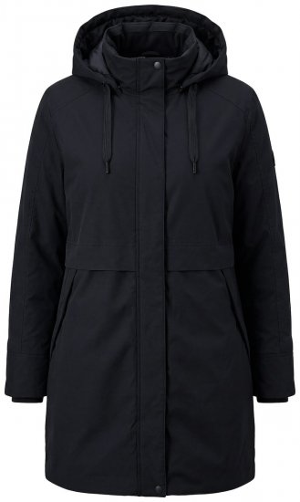 Ulla Popken 845111 Parka Neagră - Paltoane - Paltoane pentru femei la marimi mari