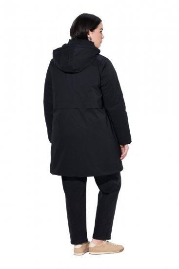 Ulla Popken 845111 Parka Neagră - Paltoane - Paltoane pentru femei la marimi mari