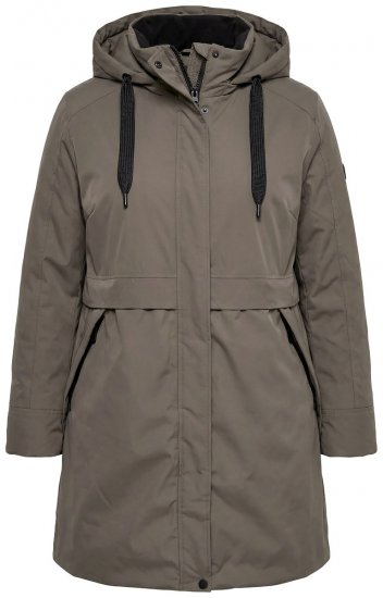 Ulla Popken 845111 Parka Verde închis - Paltoane - Paltoane pentru femei la marimi mari