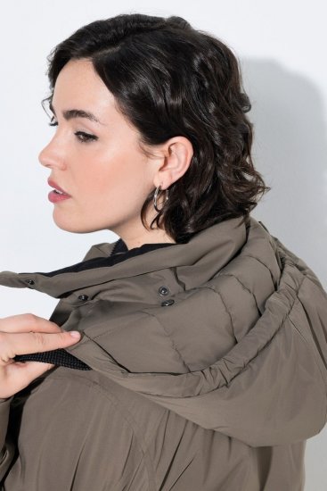 Ulla Popken 845111 Parka Verde închis - Paltoane - Paltoane pentru femei la marimi mari