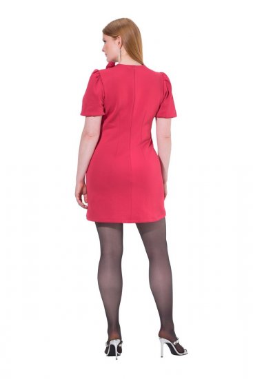 Ulla Popken 845148 Rochie mulată cu flori Magenta - Rochii - Rochii pentru toate mărimile