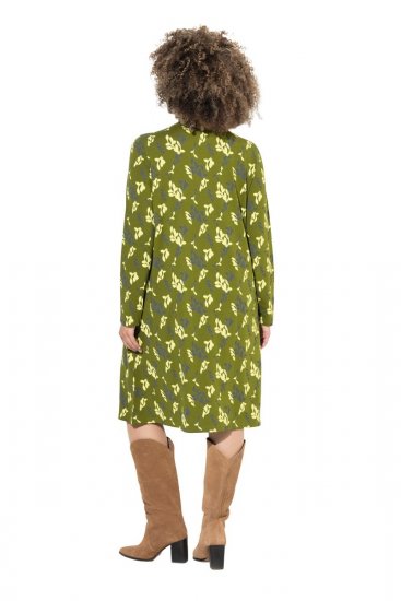Ulla Popken 845190 Rochie din jerseu cu flori Turcoaz - Rochii din jerseu - 