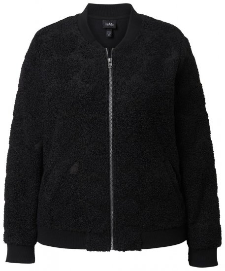 Ulla Popken 845262 Geacă teddy Neagră - Geci - Jachete de damă marimi mari