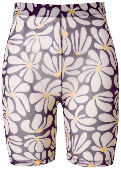 Ulla Popken 845285 Pantaloni scurți anti-frecare cu flori Neagră - Pantaloni scurți anti-frecare - 